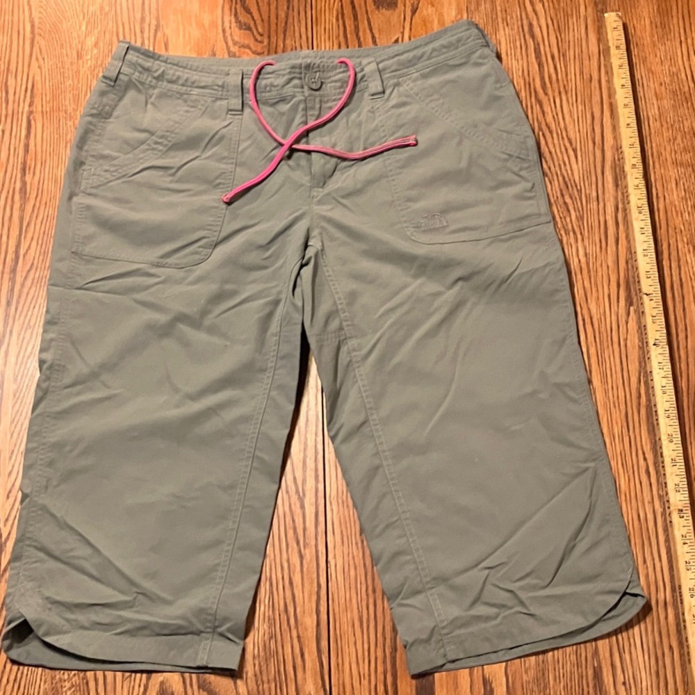 The North Face Gray Pants with Pink Accent